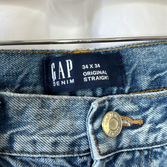 Men’s GAP Denim Original Straight Light Wash Jeans - Picture 4 of 6